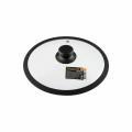 Крышка стеклянная 24 см силикон обод черный силикон ручка Cappello Mallony (1/12)