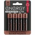 Батарейка алкалиновая АА 1,5V упак 4 шт Ultra Energy (1/40)