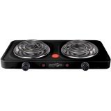 Электроплита двухконфорочная 2 кВт 42,5*20,5 см спираль черный Maxtronic (1/6)