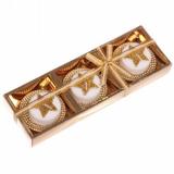 Набор новогодних свечей 3 шт 25*8,5*3 см золото Звезда Серпантин (1/96)