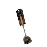 Лопатка нерж сталь 37*10*4 см деревянная ручка стальной JBL Baizheng (1/240)