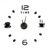 Часы пластиковые настенные  55*55 см самоклеящиеся Baizheng (1/72)