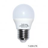 Лампа светодиодная E27 7W 4200К грушевидная 7-4200-27K Baizheng (1/1)