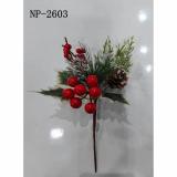 Ветка декоративная 21 см шишки ягоды NP-2603 Fex (1/60)