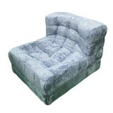 Кресло бескаркасное 90*80*73 см ППУ 30D текстиль серо-голубой Baizheng (1/1)
