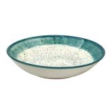 Тарелка фарфоровая суповая 20 см 800 мл Rustic blue Коралл (1/12)