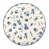 Тарелка фарфоровая обеденная 24 см Blue calico Коралл (6/36)