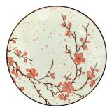 Тарелка фарфоровая десертная  20 см Sakura Коралл (12/60)