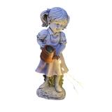 Фигурка смола садовая 27 см солнечная батарея Девочка  Baizheng (1/24)