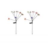 Фонарь садовый 2 шт 73*30*6.3 см 7 Led штекер солнечная батарея 150 мА Бабочки Baizheng (1/1)