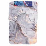Коврик для ванной полиэстер 2 пр 60*90/60*45 см рис4 мрамор серый BZY0930 Baizheng (1/30)