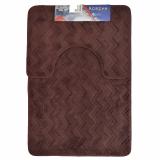 Коврик для ванной полиэстер 2 пр 50*80/50*40 см рис3 Зигзаг BZ-BLT258 Baizheng (1/30)