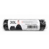 Пакеты полиэтиленовые для мусора 30 л 50*60 см 20 шт 25 микрон с завязками Baizheng (1/150)