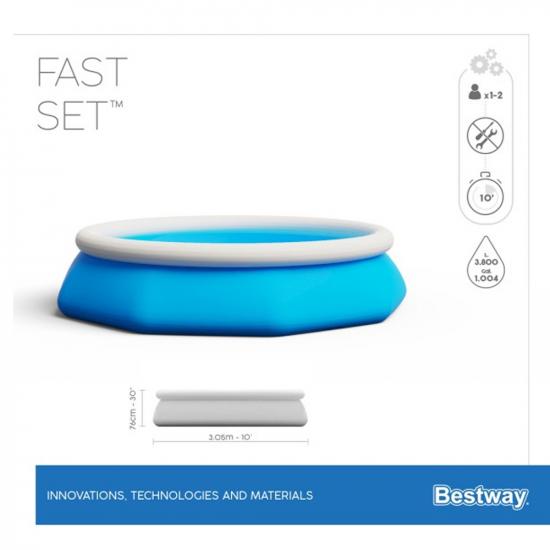 Бассейн с надувным бортом 305*76 см 3668 л Bestway (1/1) - 1