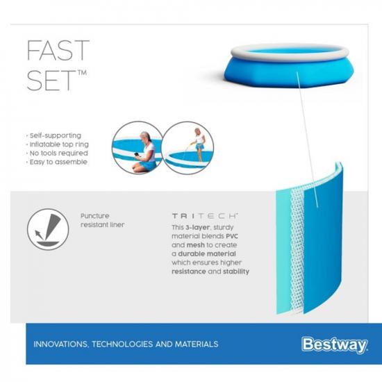 Бассейн с надувным бортом 305*76 см 3668 л Bestway (1/1) - 1