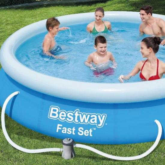 Бассейн с надувным бортом 366*76 см 5377 л фильтр насос Bestway (1/1) - 1