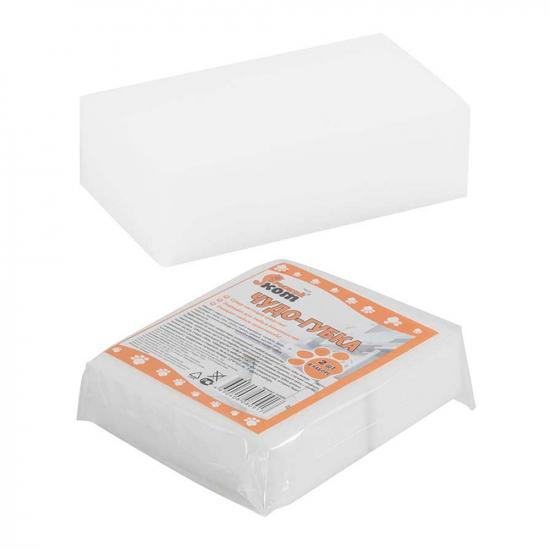 Губка меламиновая кухонная 2 шт 12*6*3,5 см XL MSp-02 Чудо-губка Рыжий кот (1/72) - 1