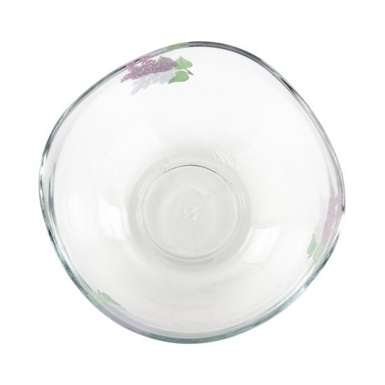 Салатник стеклянный  26 см 3500 мл Веточка Сирени Gid Glass (1/12) - 1