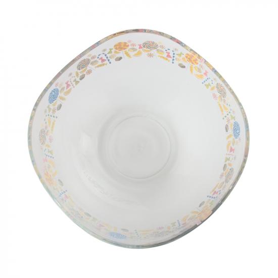 Салатник стеклянный  26 см 3500 мл Карамель круг Gid Glass (1/12) - 1