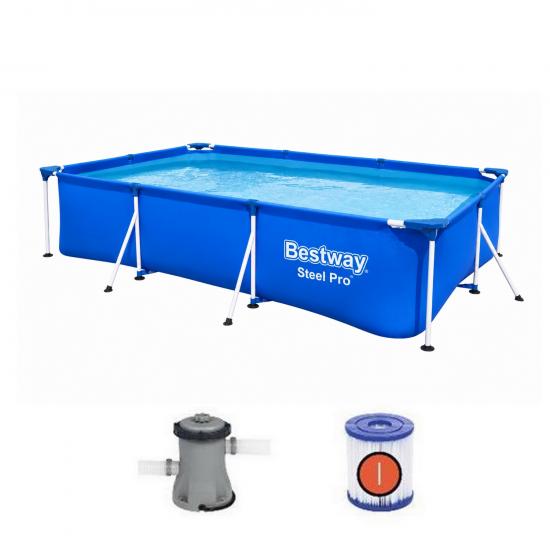 Бассейн каркасный 400*211*81 см 5700 л фильтр-насос BestWay (1/1) - 1