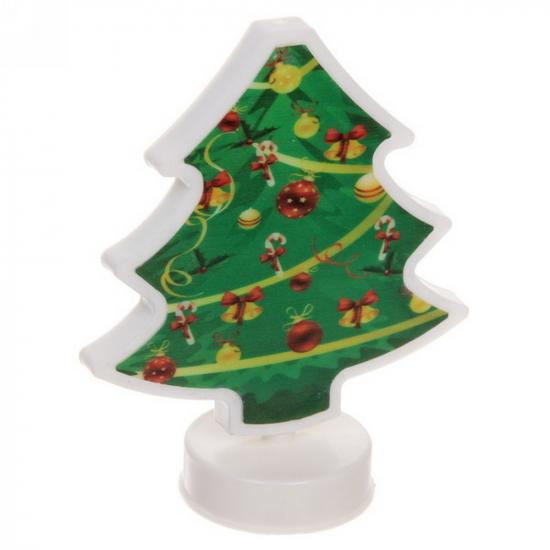Светильник светодиодный 18*14,5 см Christmas Елочка на батарейках (1/60) - 1