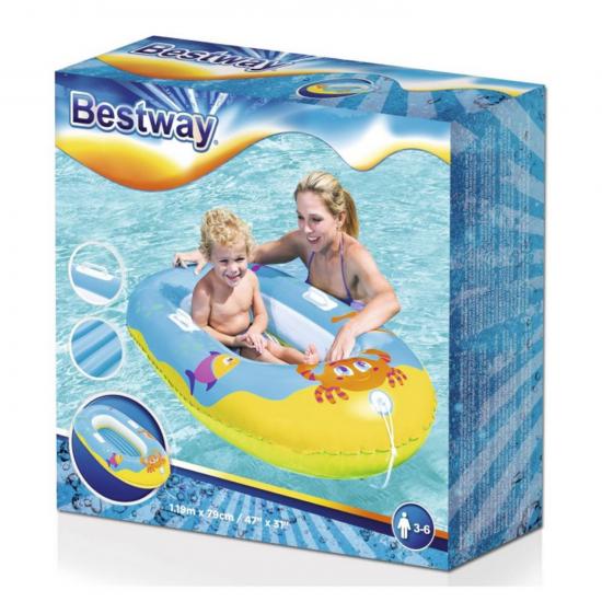 Лодка для плавания 137*89 см Крабики BestWay (1/12) - 1