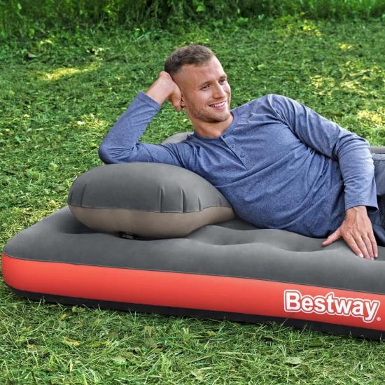Матрас надувной 152*203*22 см сумка-насос-подушка BestWay (1/4) - 1