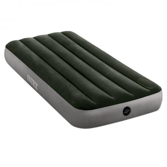 Матрас надувной 191*76*25 см встроенный ножной насос Intex (1/6) - 1