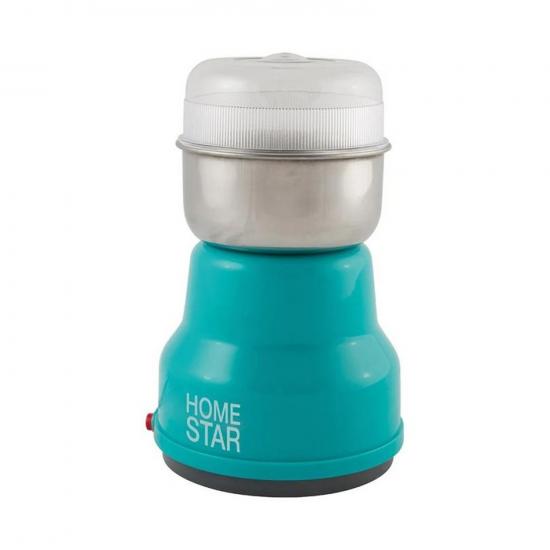 Кофемолка пластик 150 Вт 50 гр чаша нерж сталь импульс бирюзовый HS-2001 HomeStar (1/1) - 1