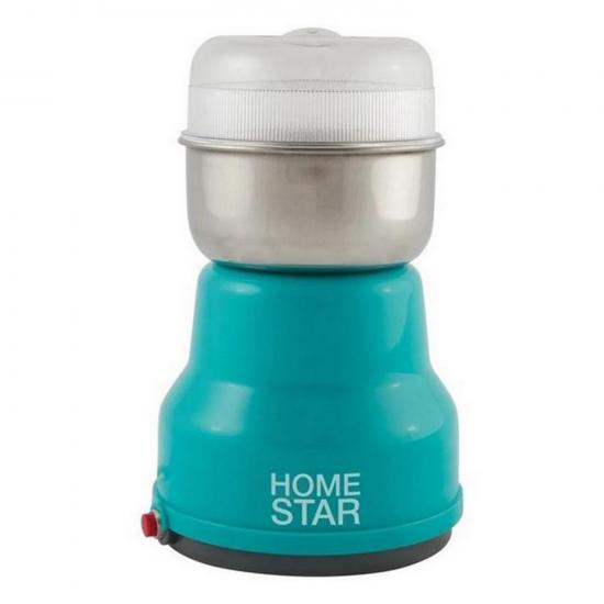 Кофемолка пластик 150 Вт 50 гр чаша нерж сталь импульс бирюзовый HS-2001 HomeStar (1/1) - 1