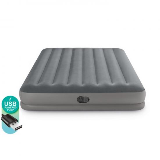 Матрас надувной 152*203*30 см встроенный насос USB Queen Dura-Beam Prestige Intex (1/1) - 1