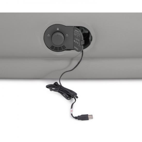 Матрас надувной 152*203*30 см встроенный насос USB Queen Dura-Beam Prestige Intex (1/1) - 1