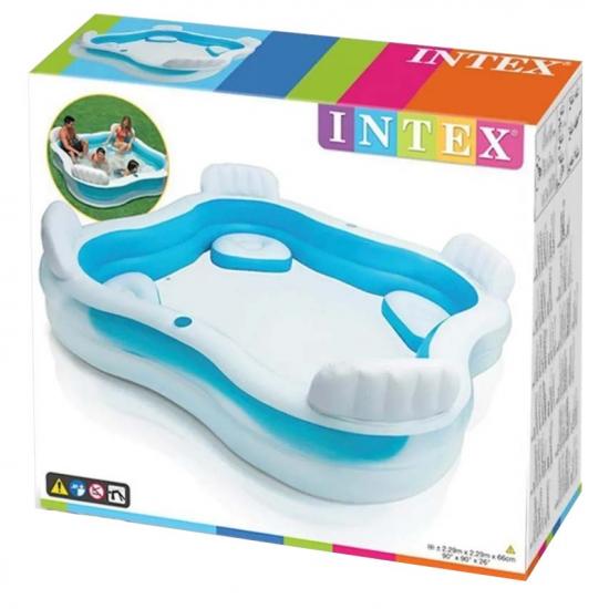 Бассейн надувной 229*229*66 см 990л Семейный Intex (1/2) - 1