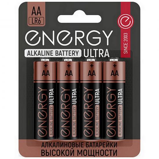 Батарейка алкалиновая АА 1,5V упак 4 шт Ultra Energy (1/40) - 1