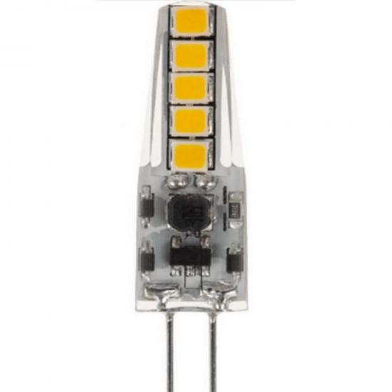 Акция! Лампа светодиодная G4 220 В 2 Вт 2700 К капсула JC-SILICON 90 лм теплый свет Rexant (1/10) - 1