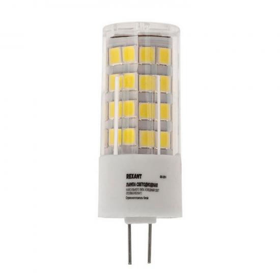 Акция! Лампа светодиодная G4 220 В 5,5 Вт 6500 К капсула JD-CORN 90 лм холодный свет Rexant (1/10) - 1