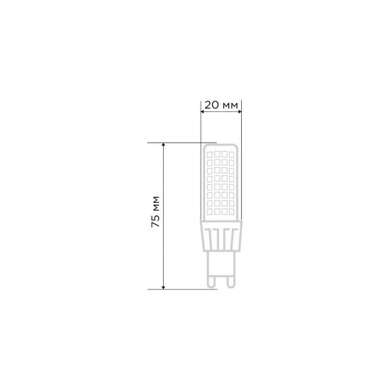 Акция! Лампа светодиодная G9 220 В 7 Вт 2700 К капсула JD-CORN 90 лм теплый свет Rexant (1/10) - 1