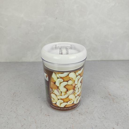 Банка пластиковая для сыпучих продуктов 1,7 л вакуум крышка прозрачный Baizheng (1/48) - 1