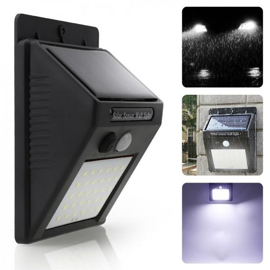 Фонарь настенный  led 10,2*5,3*13 см пластиковый солнечная батарея 2 режима Baizheng (1/1) - 1