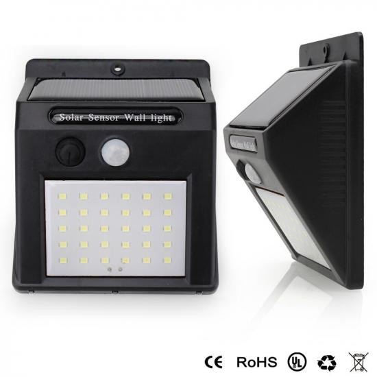 Фонарь настенный  led 10,2*5,3*13 см пластиковый солнечная батарея 2 режима Baizheng (1/1) - 1