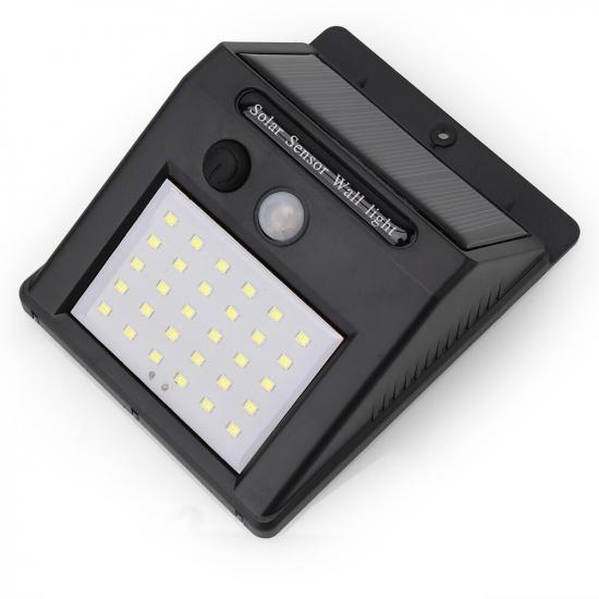 Фонарь настенный  led 10,2*5,3*13 см пластиковый солнечная батарея 2 режима Baizheng (1/1) - 1