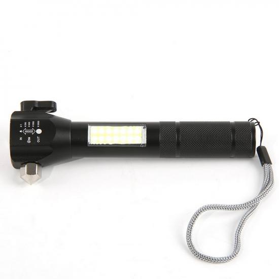 Фонарь ручной портативный 17 см 1800 LM емкость 8800 USB алюминиевый сплав черный Baizheng (1/100) - 1