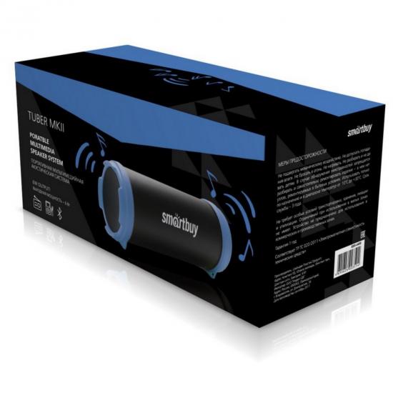 Колонка акустическая 6 Вт 37*17 см Bluetooth черно-синяя TUBER MKII Smartbuy (1/4) - 1