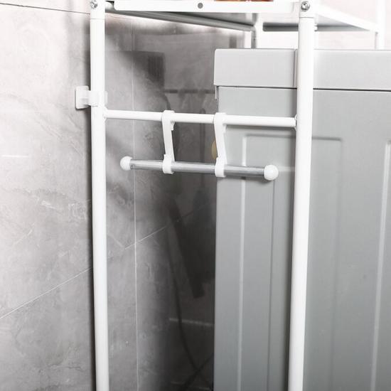 Стеллаж-полка металлический над унитазом 3-х ярусный 46*25*153 см белый Baizheng (1/10) - 1