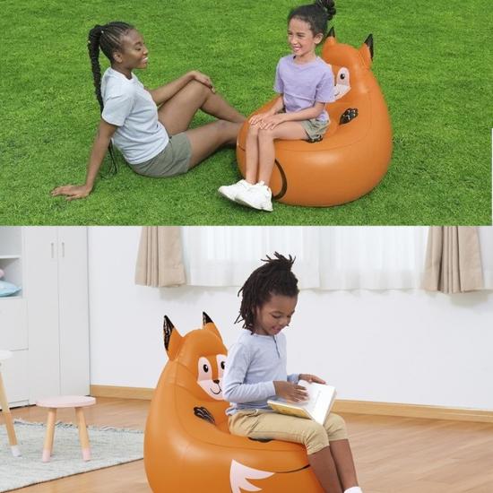 Кресло надувное 72*72*64 см Cozy Critters Лиса Bestway (1/3) - 1