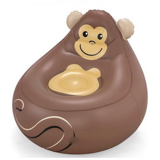Кресло надувное 72*72*64 см Cozy Critters Обезьяна Bestway (1/3) - 1