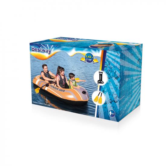 Лодка надувная 212*122 см 190 кг весла насос Kondor3000 BestWay (1/1) - 1