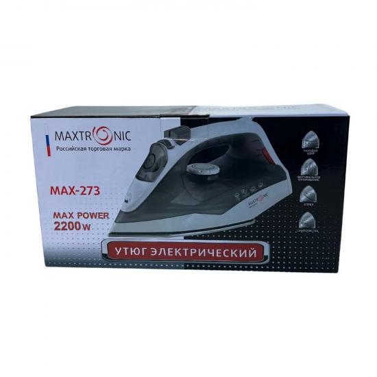 Утюг 2,2 кВт подошва нерж сталь отпаривание паровой удар серый Maxtronic (1/10) - 1