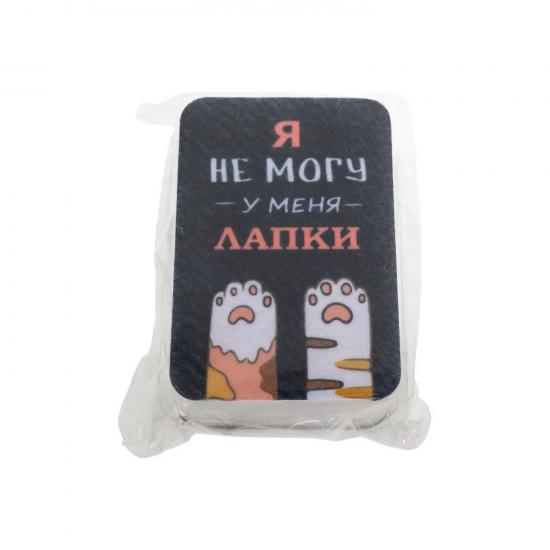 Губка поролоновая для посуды 9*6*3 см с рисунком KS-02 Рыжий кот (1/300) - 1
