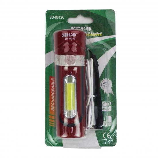 Фонарь ручной  2 led аккумуляторная батарея микс 8612C Baizheng (1/200) - 1